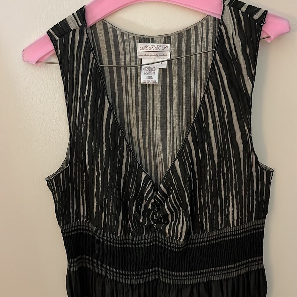Black and cream dress